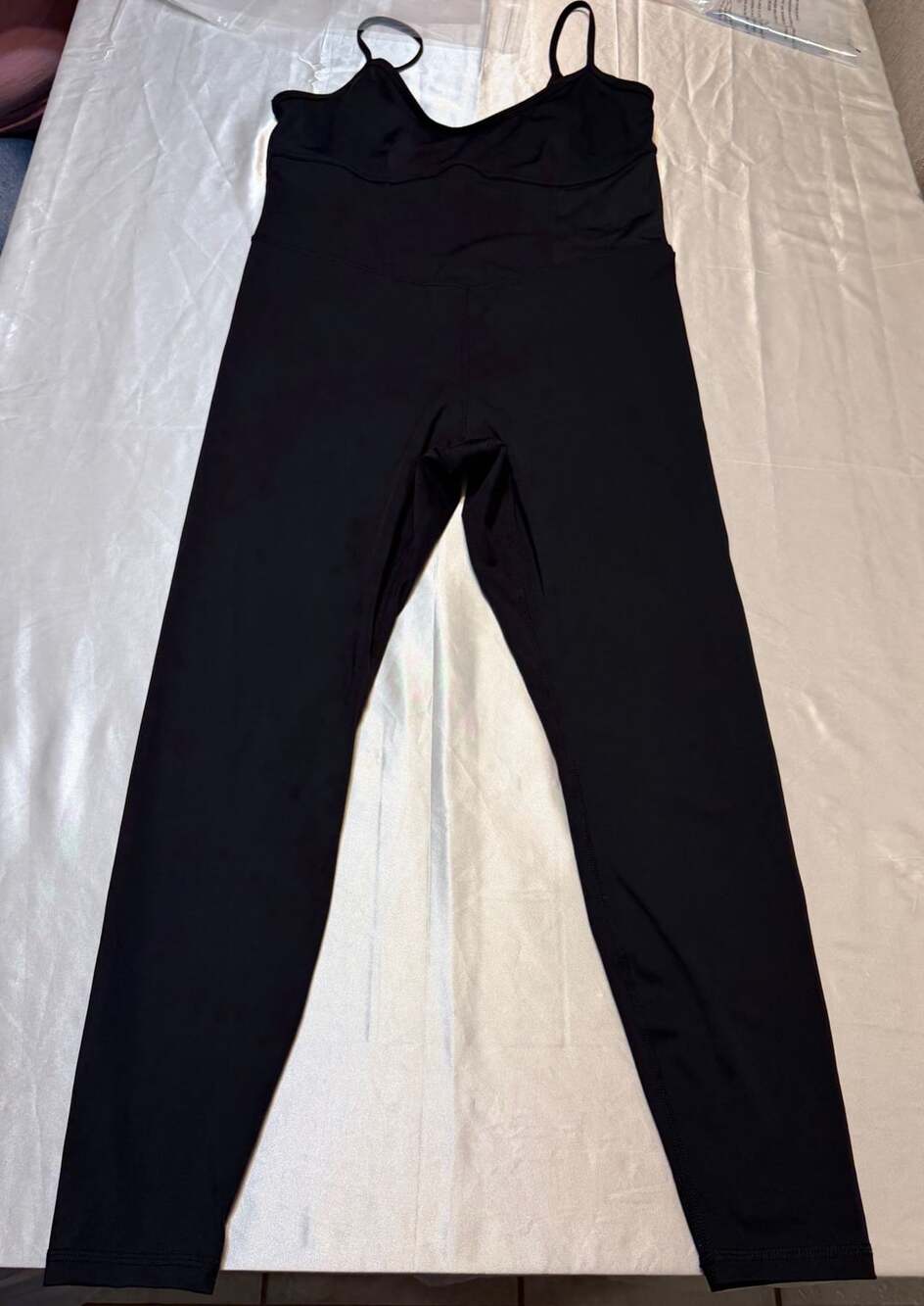 JoyLab Black Spaghetti Strap High Rise Active Jumpsuit Leggings Size Large